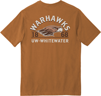 Image of Carhartt T-Shirt Warhawks over Whitewater 1868 on Back -  brown
