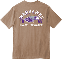 Image of Carhartt T-Shirt Warhawks over Whitewater 1868 on Back -  tan