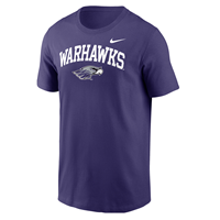 Image of Nike T-Shirt Warhawks arched over Mascot -  purple