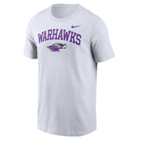 Image of Nike T-Shirt Warhawks arched over Mascot -  white