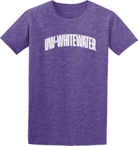 College House T-Shirt Purple UW-Whitewater with Slight Arch Design