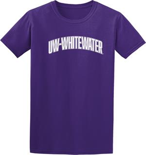 Image of College House T-Shirt UW-Whitewater with Slight Arch Design -  purple