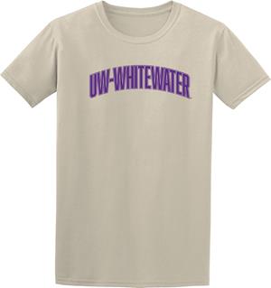 Image of College House T-Shirt UW-Whitewater with Slight Arch Design -  sand