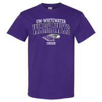 Cousin: T-Shirt UW-Whitewater Warhawk over Mascot and Cousin