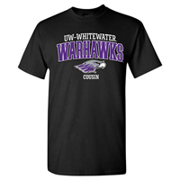 Cousin: T-Shirt UW-Whitewater Warhawk over Mascot and Cousin
