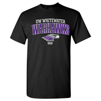 Dad: T-Shirt UW-Whitewater Warhawk over Mascot and Dad - CS -  1