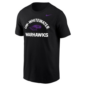 Nike T-Shirt UW-Whitewater over Mascot over Warhawks -  black