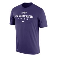 Dri-Fit Cotton T-Shirt Mascot over UW-Whitewater over Football