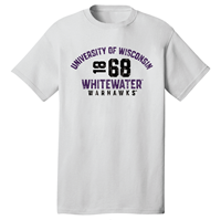 Freedomwear T-Shirt University of Wisconsin arched over 1868 Whitewater over Warhawks