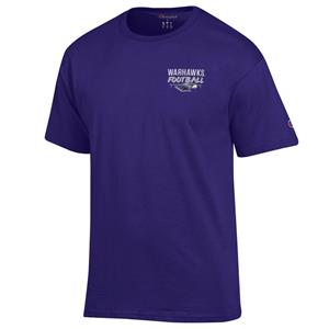 Champion T-Shirt Warhawks Football over Mascot Football Schedule on Back