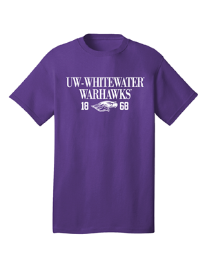 Freedomwear T-Shirt UW-Whitewater Warhawks over Mascot with 1868 - main view