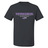 Freedomwear T-Shirt with UW-Whitewater over Warhawks and Mascot