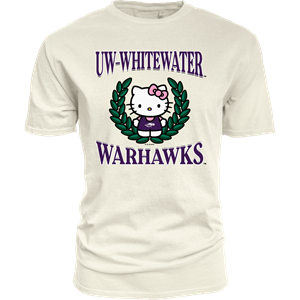 Blue 84 T-Shirt with UW-Whitewater over Hello Kitty and Warhawks - main view
