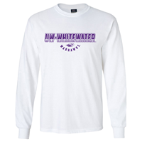MV Sport Long Sleeve Shirt UW-Whitewater over Mascot and Warhawks Sliced Design