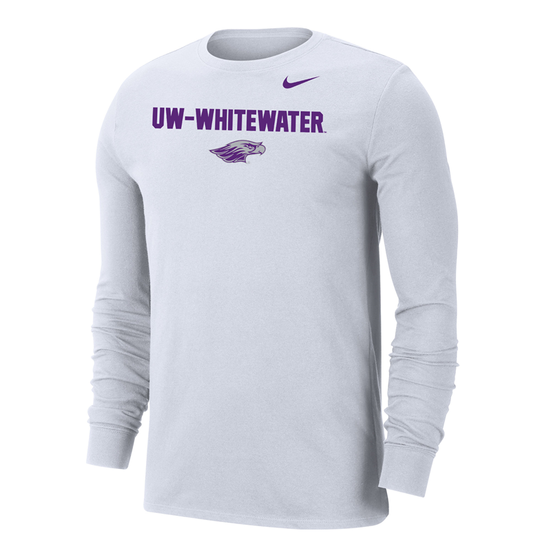 Dri-Fit Cotton Long Sleeve Shirt UW-Whitewater over Mascot | University ...