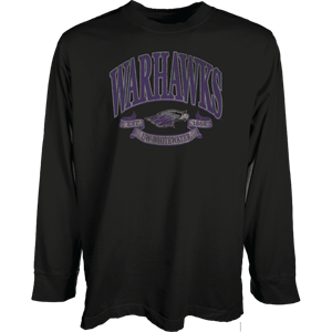 Blue 84 Long Sleeve Warhawks over Mascot with Banner 1868 UW-Whitewater - main view