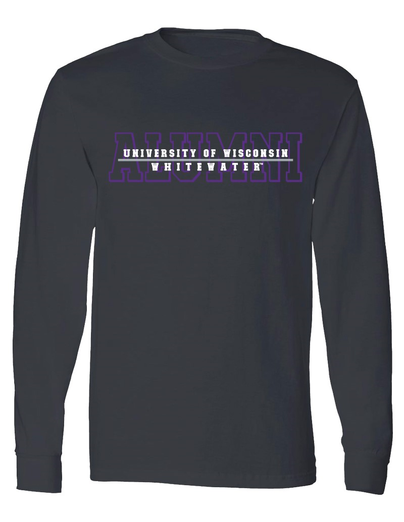 Freedom Wear Purple Alumni Outline Design Long Sleeve Shirt