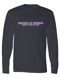 Freedomwear Purple Alumni Outline Design Long Sleeve Shirt