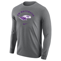 Nike Long Sleeve Shirt UW-Whitewater arched over Mascot