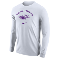 Nike UW-Whitewater arched over Mascot Long Sleeve T-Shirt