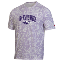 Image of T-Shirt Marble Swirl with UW-Whitewater over Mascot -  2