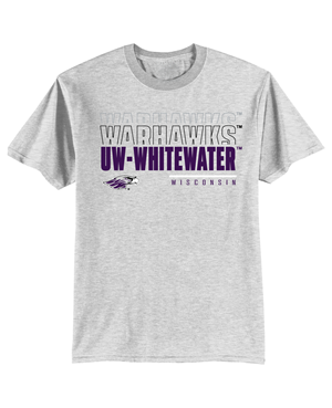 Freedomwear T-Shirt Outlined Warhawks with UW-Whitewater over Mascot and Wisconsin