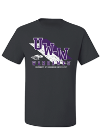 T-Shirt:  UW-W Diagnol Design