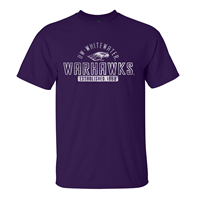 MV Sport T-Shirt with UW-Whitewater arched over Mascot over Warhawks Established 1868