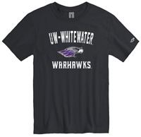 Image of New Agenda T-Shirt UW-Whitewater over Mascot and Warhawks Vintage -  black