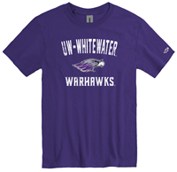 Image of New Agenda T-Shirt UW-Whitewater over Mascot and Warhawks Vintage -  purple