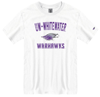 Image of New Agenda T-Shirt UW-Whitewater over Mascot and Warhawks Vintage -  white