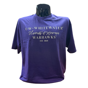 Freedom Wear T-Shirt UW-Whitewater over University of Wisconsin Cursive over Warhawks - main view