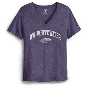 League V-Neck T-Shirt UW-Whitewater over Mascot - main view