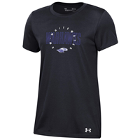 Under Armour T-Shirt Loose Fit with UW-Whitewater Warhawks circle design and Mascot