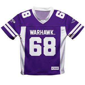 Image of Vive La Fete Football Jersey with Warhawk 68 back with UW-Whitewater 68