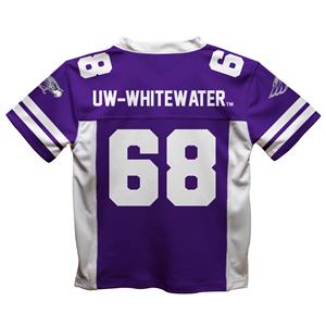 Vive La Fete Football Jersey with Warhawk 68 back with UW-Whitewater 68 -  1