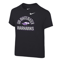 Nike Cotton Tee UW-Whitewater arched over Mascot and Warhawks