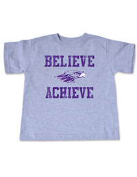 College Kids Oxford T-Shirt Believe Mascot Achieve