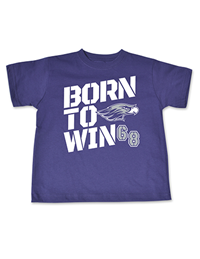 College Kids T-Shirt Born To Win Mascot 68