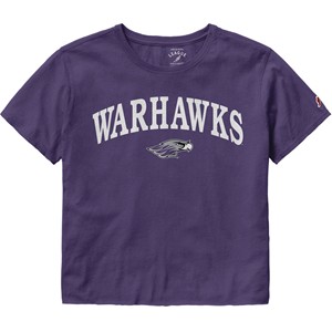 League T-Shirt Cropped Warhawks over Mascot -  purple