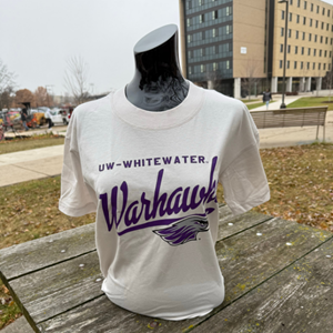 Image of Summit Sportswear Women's T-Shirt with UW-Whitewater Warhawks over Mascot Head