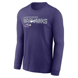 Image of Nike Dri-Fit Long Sleeve with UW-Whitewater Warhawks over Mascot Head