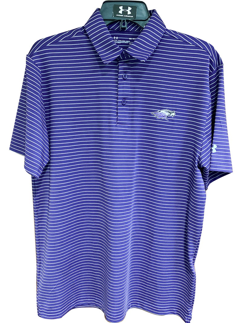 purple under armour golf shirt