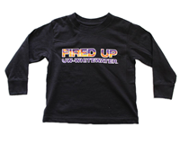 College Kids Black Long Sleeve Fired Up UW-Whitewater