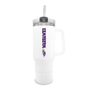 Image of Tumbler - 40 oz with Handle Warhawks and Mascot