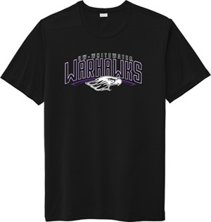 College House Athletic Feel T-Shirt with Outlined UW-Whitewater over Warhawks over Mascot - main view