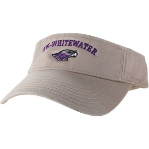 Visor - Tan UW-Whitewater over Mascot - main view