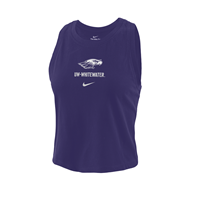 Image of Nike Dri-Fit Cotton Tank Mascot over UW-Whitewater -  purple