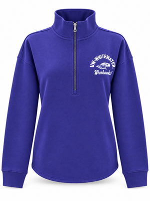 Gear 1/4 Zip UW-Whitewater Arched over Mascot over Warhawks - main view