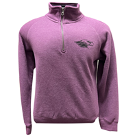 Blue 84 1/4 Zip Sweatshirt Berry Color with Mascot